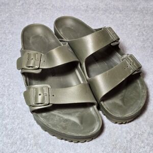 Birkenstock Arizona Essentials Sandal size 46 Men's 13 Olive Green EVA Foam EUC